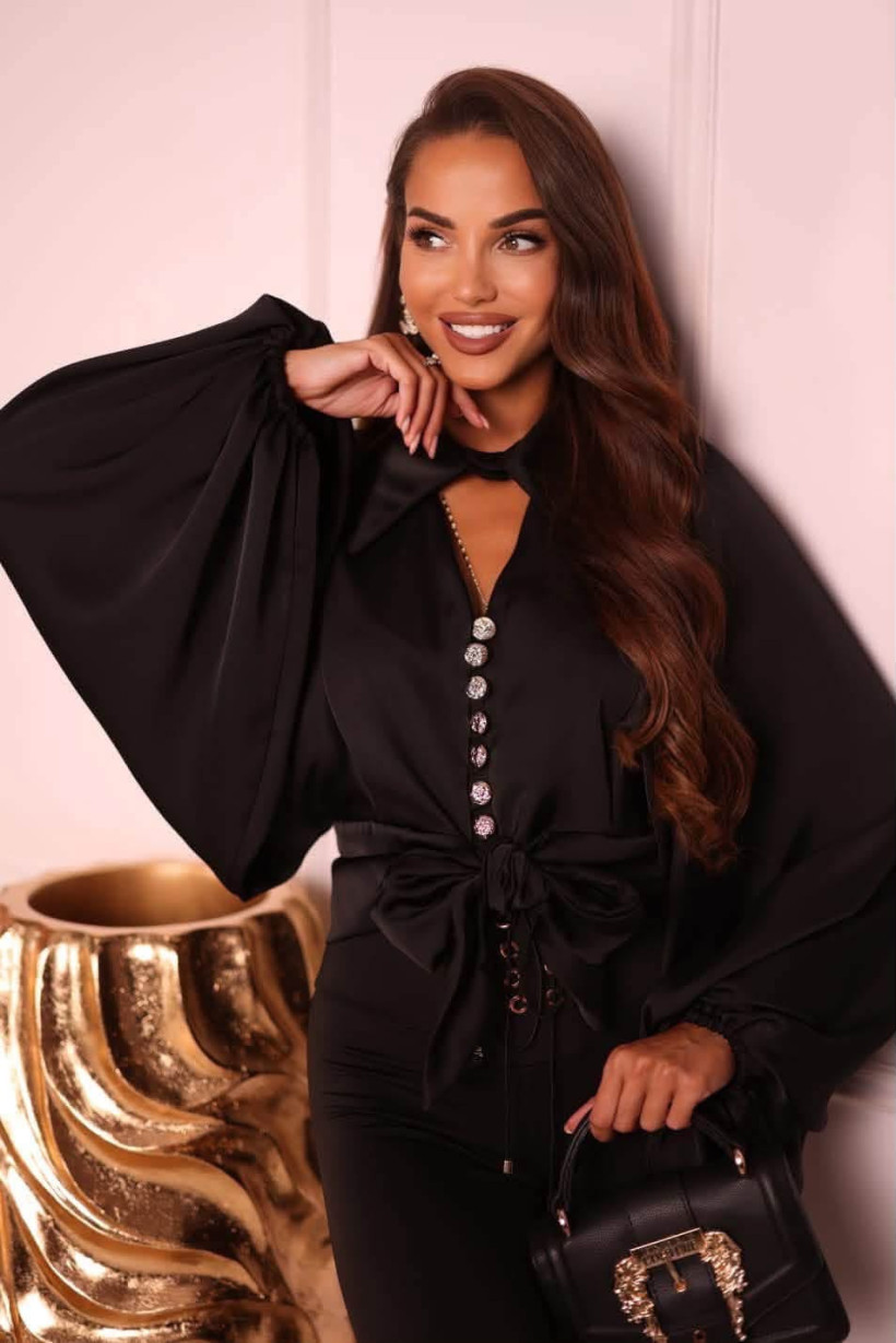 Elegancka koszula la diva czarna 
