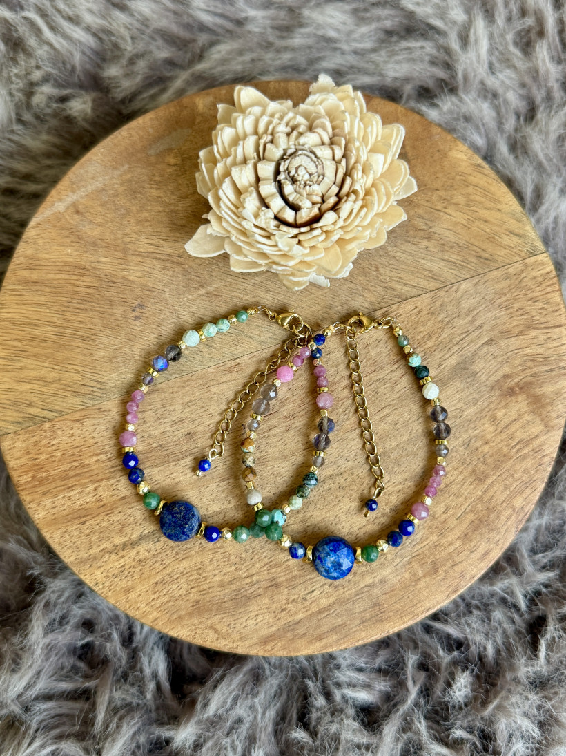 Bransoletka „ Magiczne Ombre” - pastylka lapis 