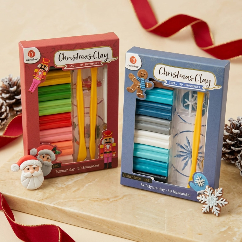 Zestaw kreatywny Christmas Clay – masa plastyczna z akcesoriami 3D BN