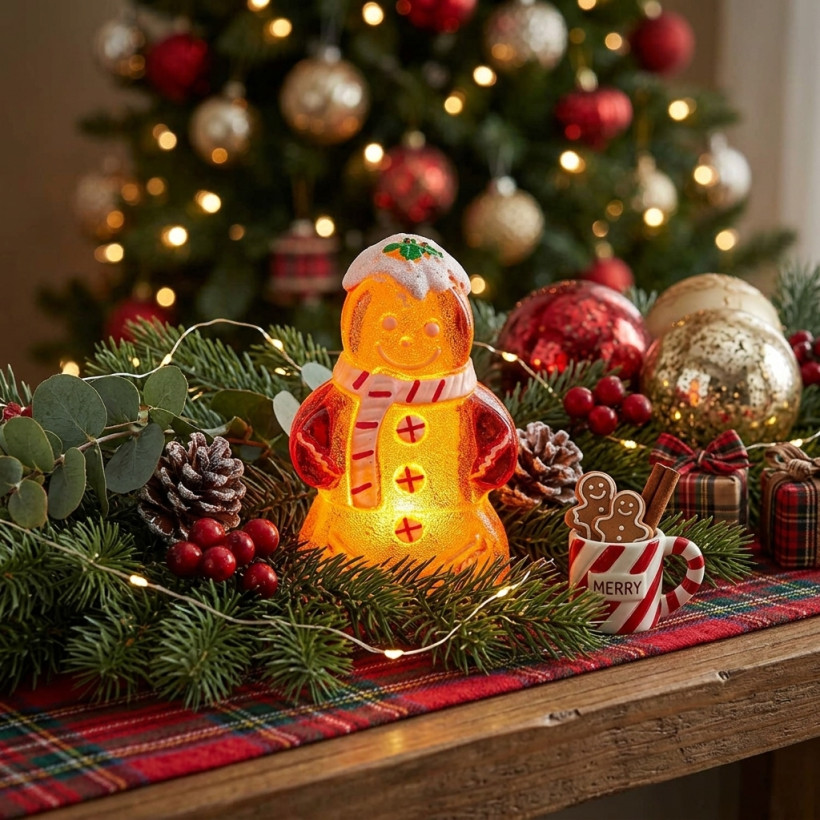 Świąteczna figurka LED – piernik 10 cm BN