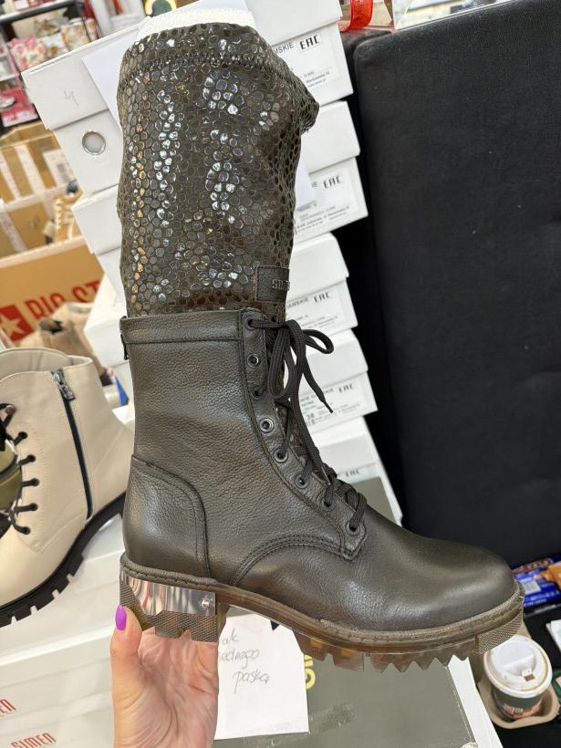 SIMEN 4 buty zimowe skóra polska produkcja wysoki  traper  3276A