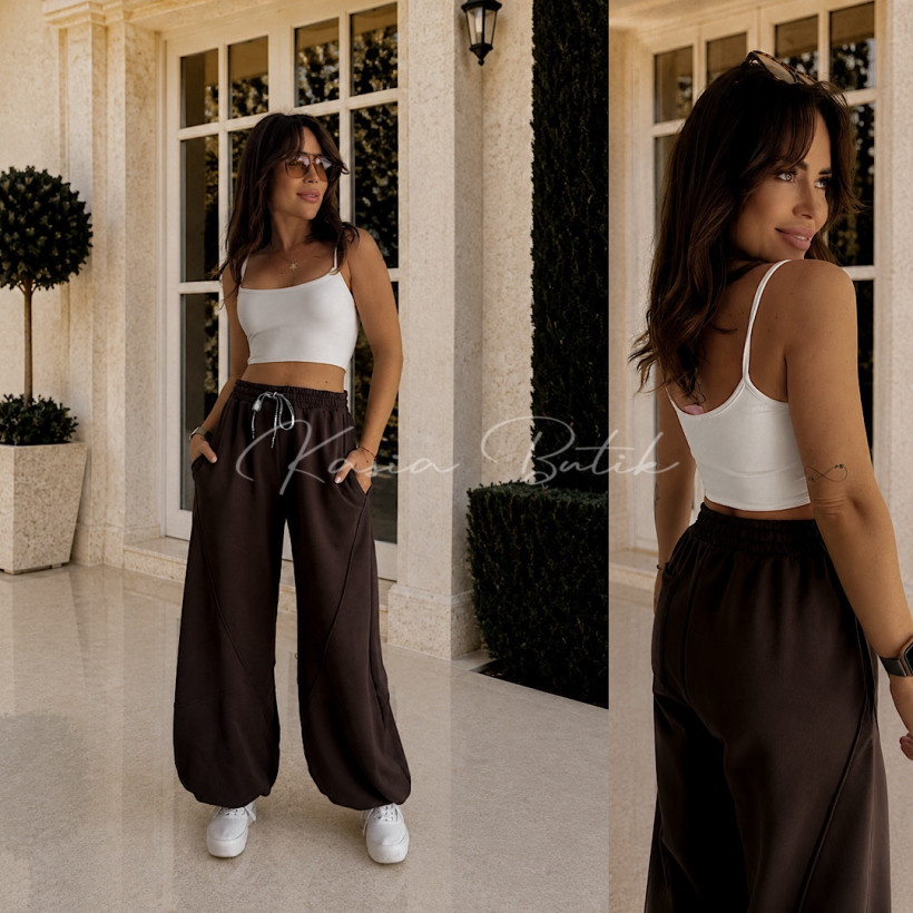 Crop Top Bawełniany MILLAGRO BODY SHAPE - śmietankowy