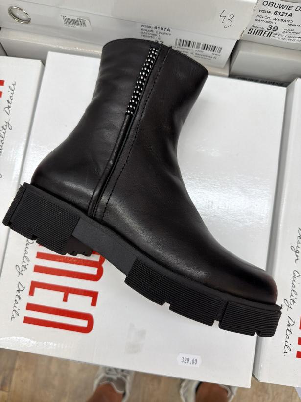 SIMEN 66 buty zimowe skóra polska produkcja