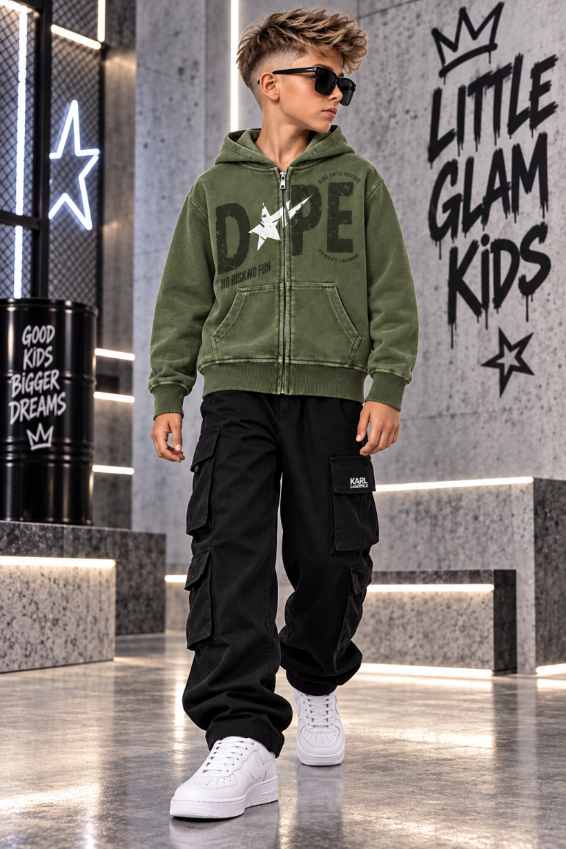 Bluza dekatyzowana DOPE WY-891- BUTELKOWA ZIELEŃ