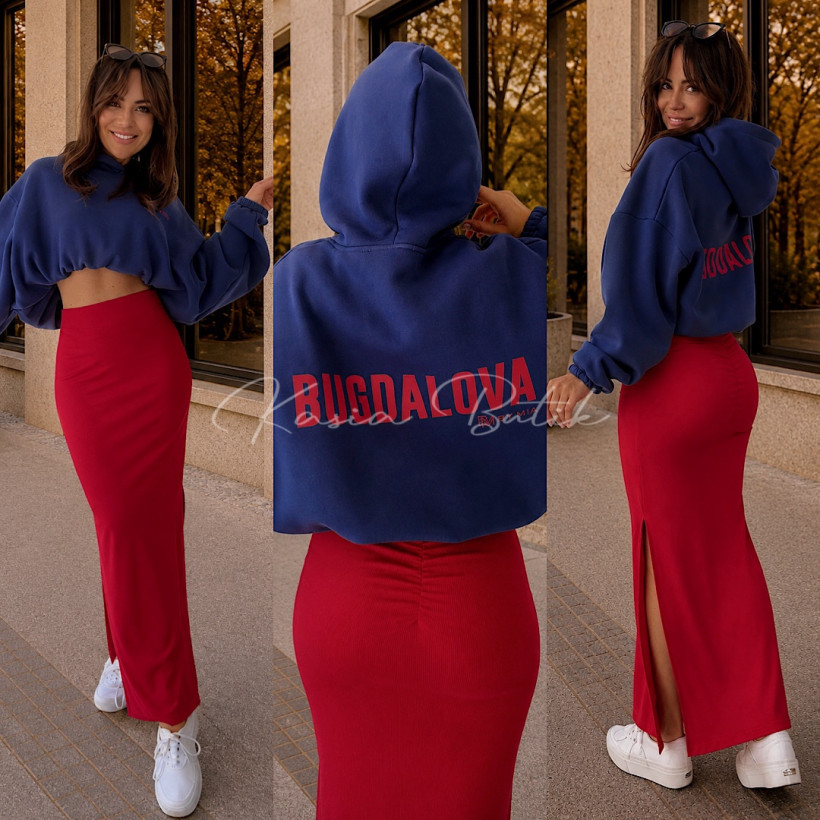 PREORDER Z WYSYŁKĄ OD 01.09 Bluza Bawełniana BUGDALOVA BY MIA - denim blue