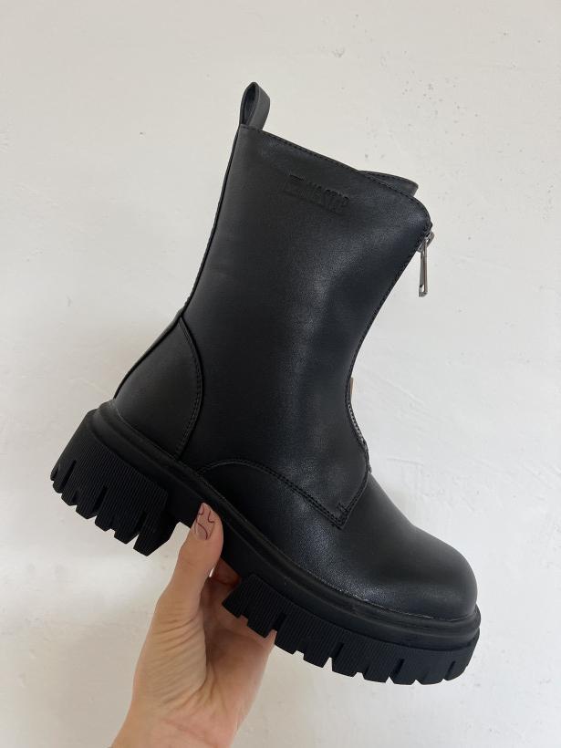 ZIMA 5 traper big Star MM274598 czarny traper lico z zamkiem