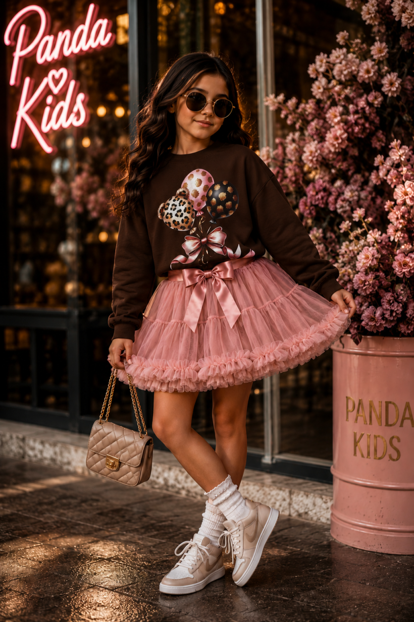 bluza bawełna baloniki gorzka czekolada