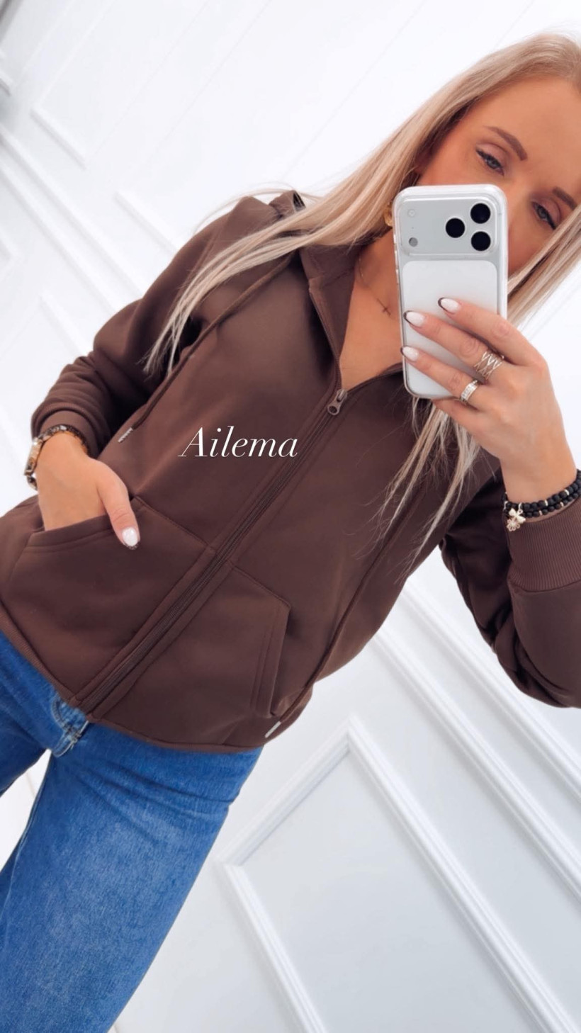 Bluza z kapturem B12 zasuwana na zamek