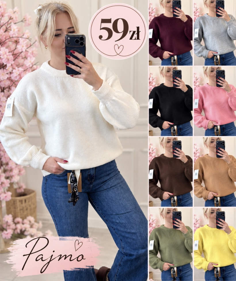 Sweter z dodatkiem wełny 15461