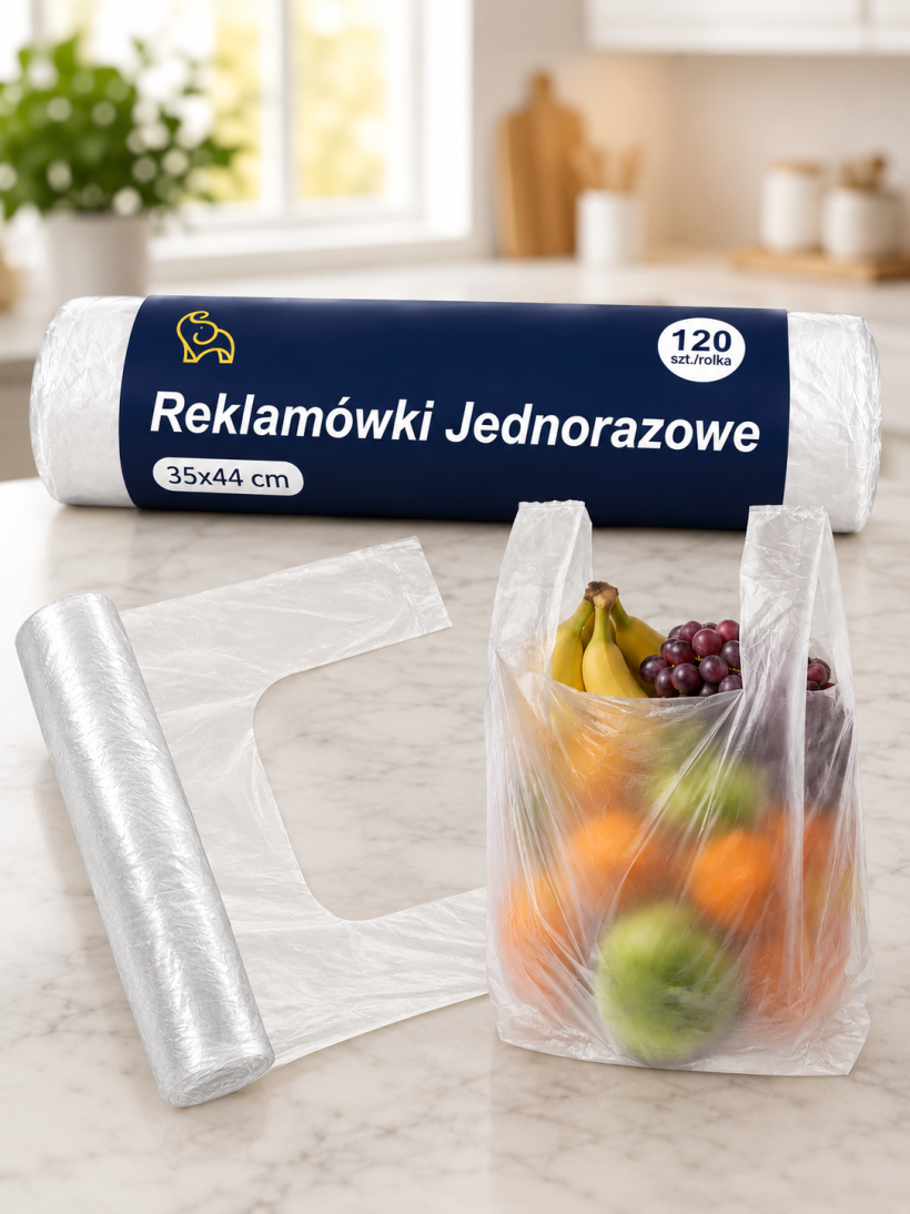 Reklamówki foliowe jednorazowe 44x35 cm 120 szt.