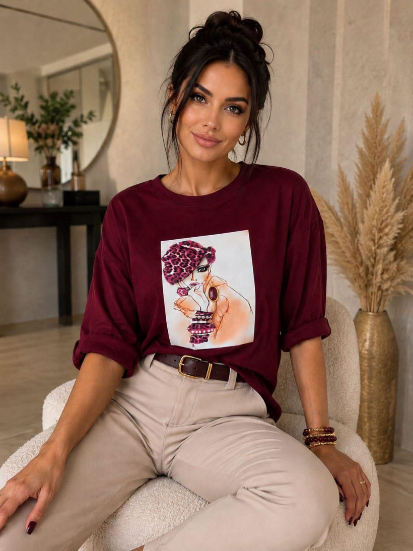 Bluzka z aplikacją 3D Leo Lady Madnes 