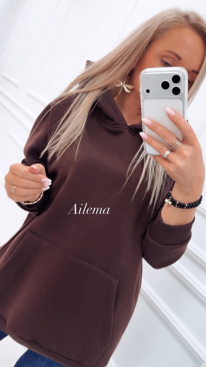 Bluza oversize  Motion  M0895 z kapturem QUEEN