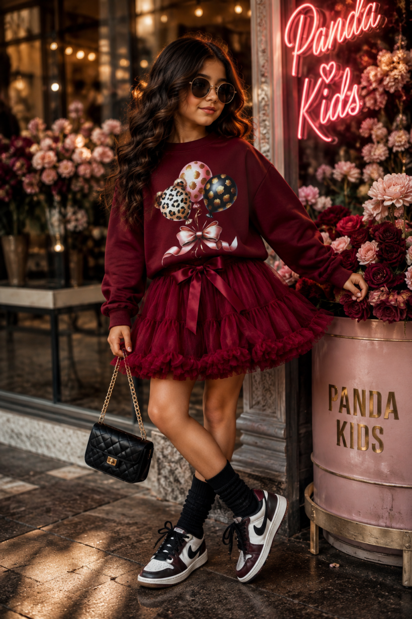 spódniczka tutu cukierek bordo