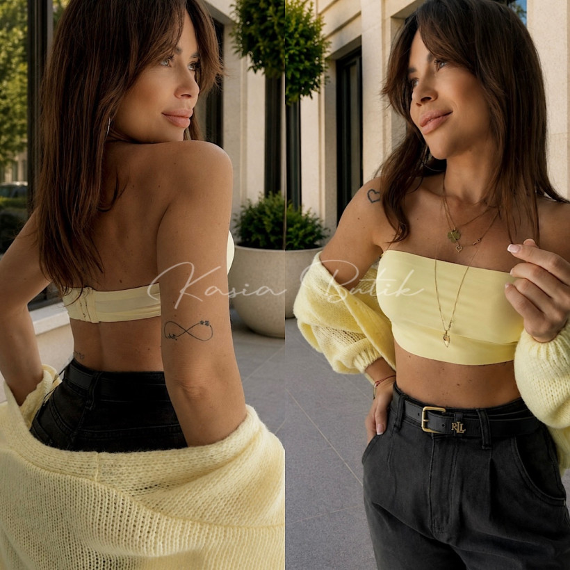 Top opaska LISSIMO PUSH UP - pastelowy żółty