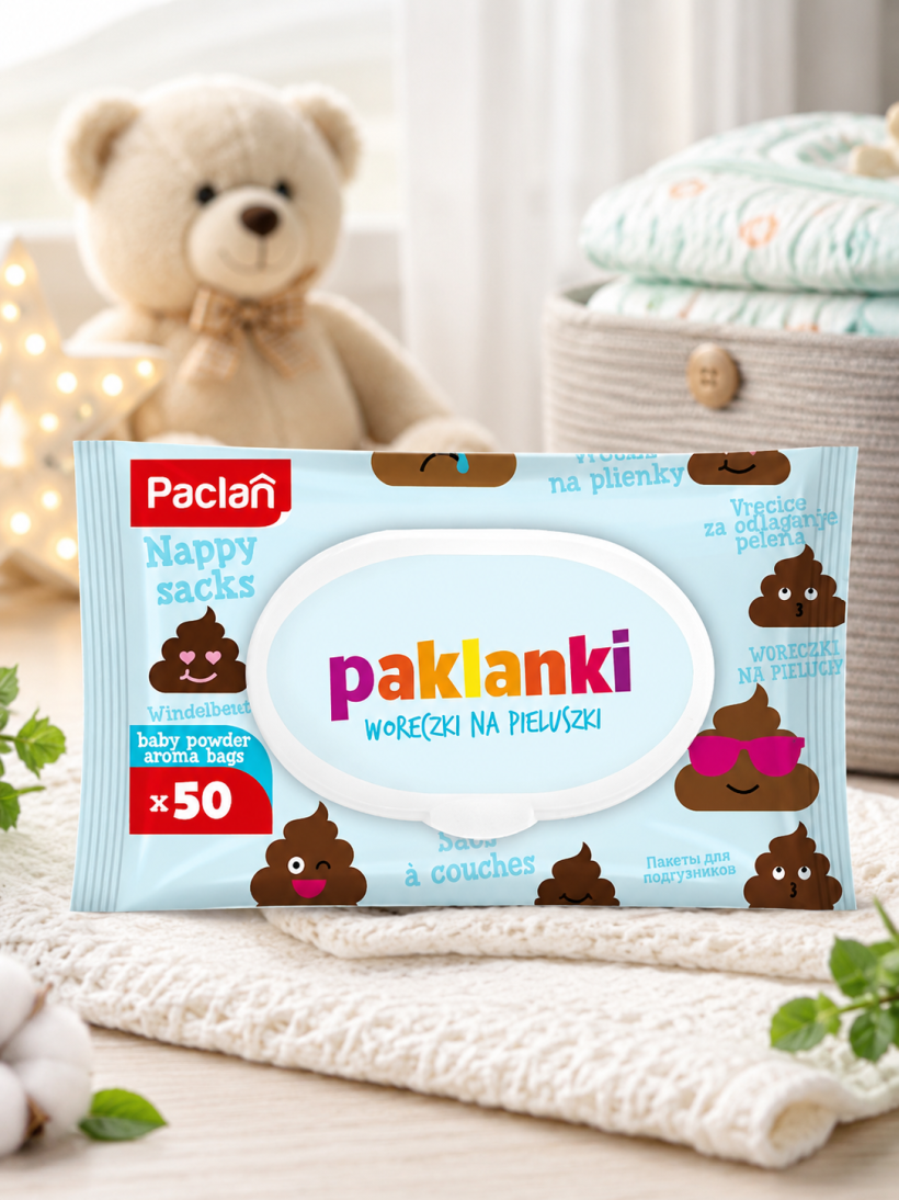Paclan Paklanki woreczki zapachowe na zużyte pieluszki 50 szt.