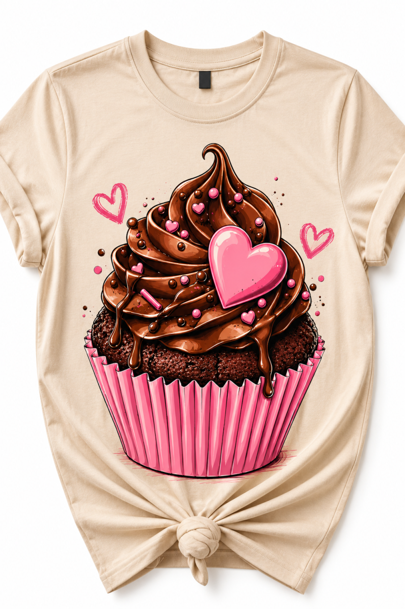 ZA T-shirt BEŻ - różowa BABECZKA
