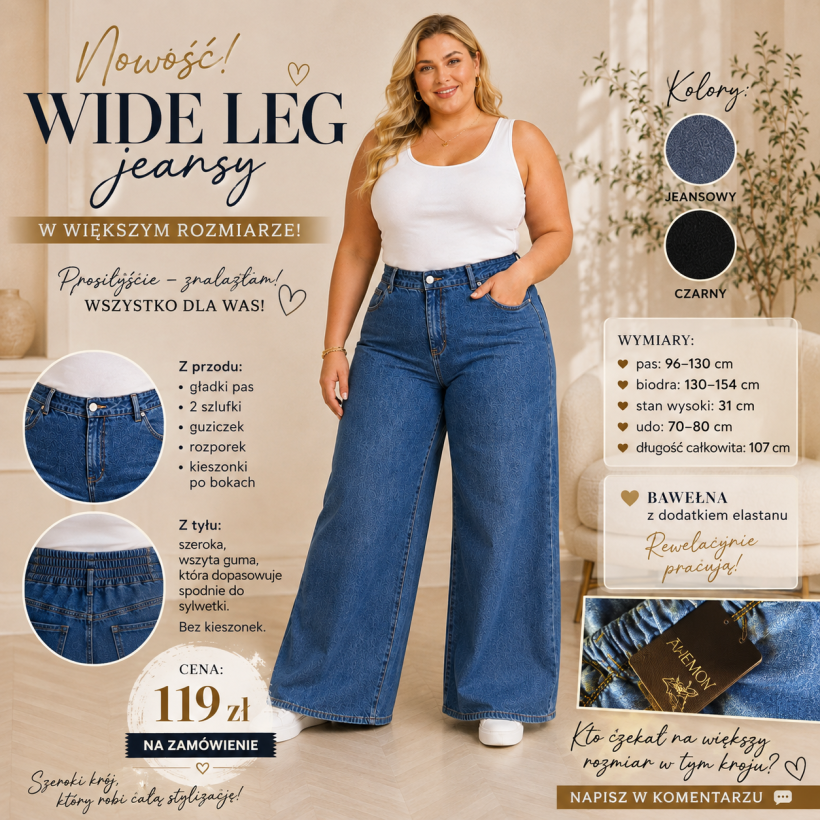 Jansy WIDE LEG big size 