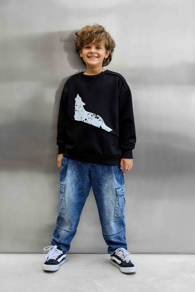 SPODNIE JEANS BOJÓWKI NIEBIESKIE  MASH MNIE