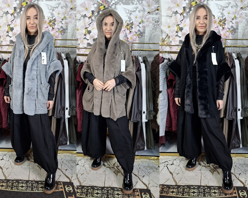 NARZUTA / SWETER  Z FUTERKIEM ALME   8519 RN21     SUU