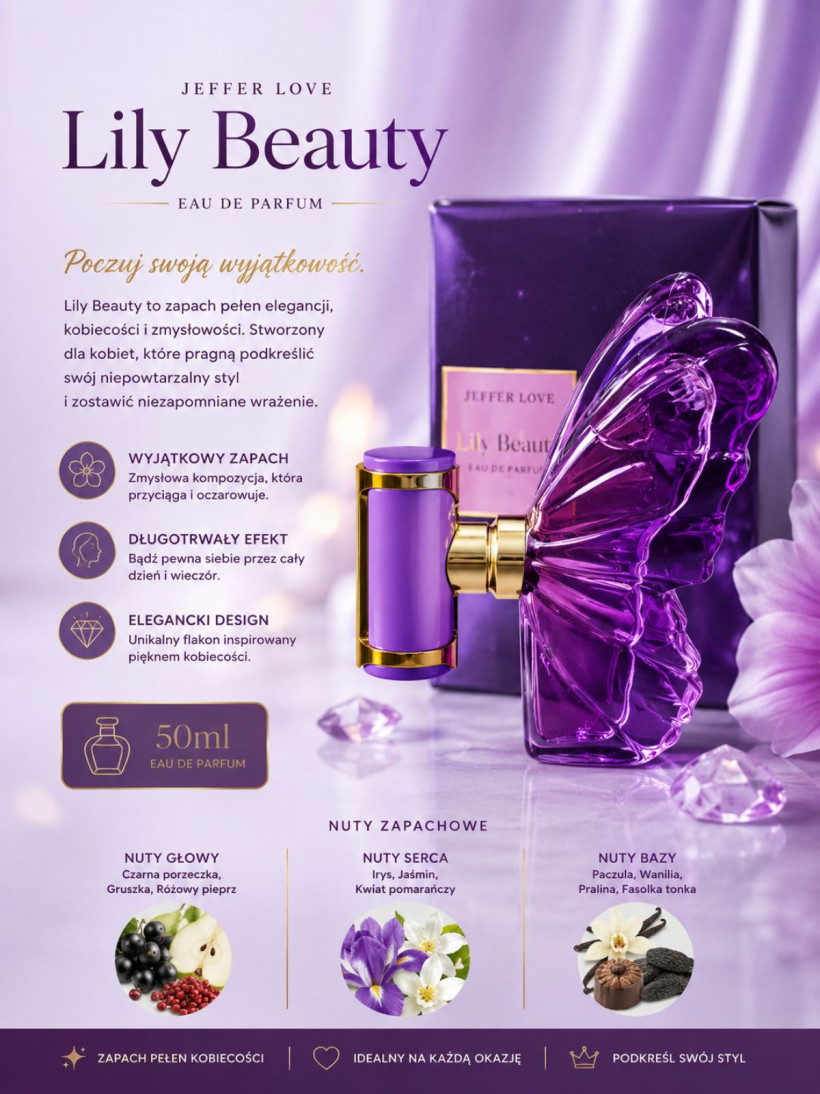 Perfumy motyl Jeffer Love - Lily Beauty