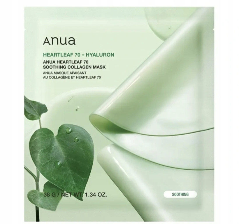 Anua Heartleaf 70 + Hyaluron Soothing Collagen Mask hydrożelowa maska  1 szt