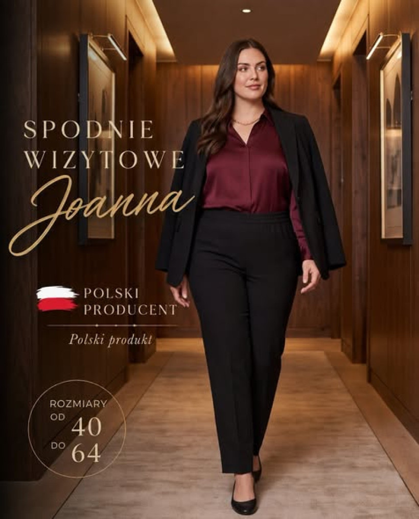 Eleganckie wizytowe spodnie na kant  Joanna 