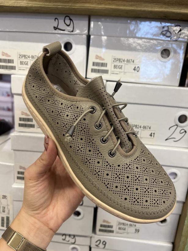 DASZYN 33 daszyński ol38-7 grey barefoot ze skóry naturalnej adik dziurkowany szary z gumkami