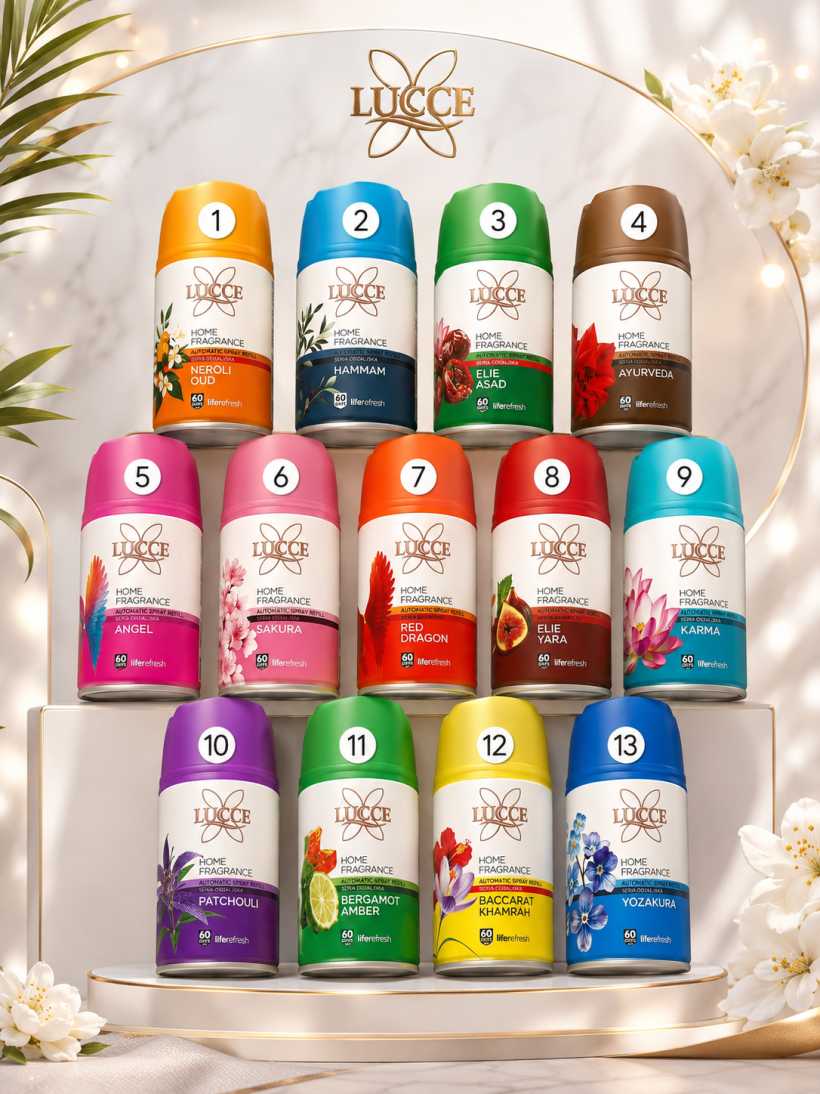 Lucce Home Fragrance – kolekcja 13 tureckich zapachów do automatycznych odświeżaczy