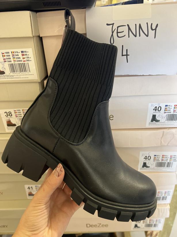 JENNY 4 botek deezee ws5575-05 czarny botek lico z skarpetą