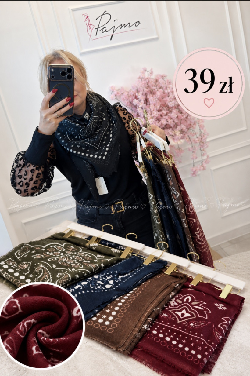 Chusta duża wzory wiskoza 15490