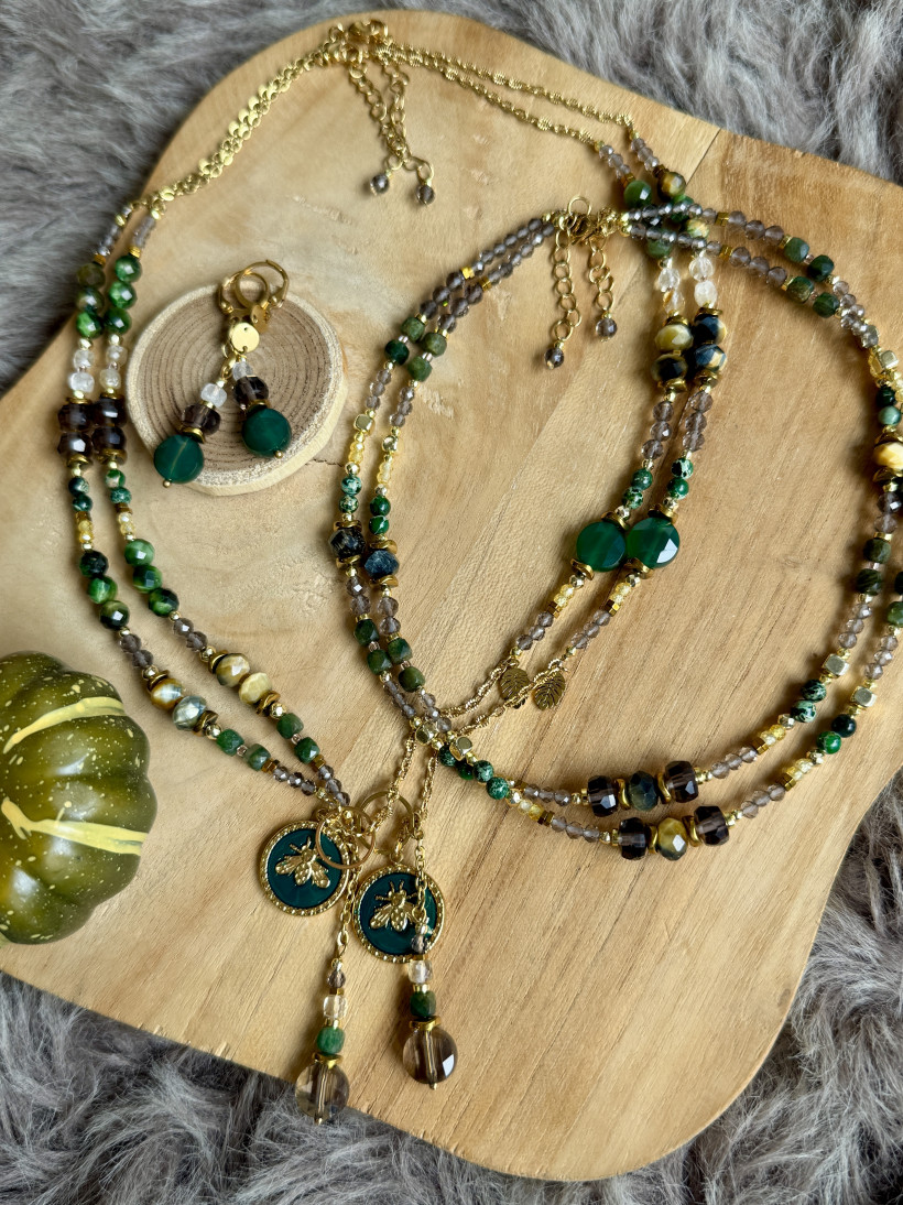 choker zieleń plus dymny 