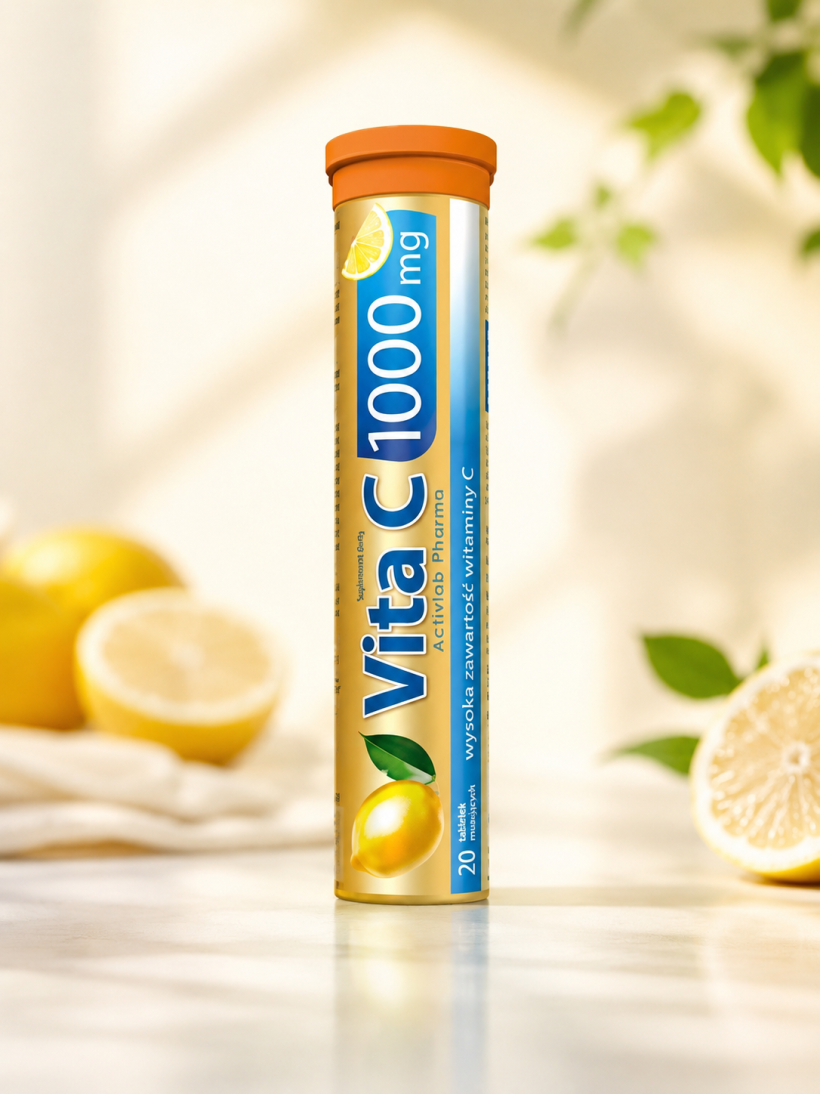 Activlab Pharma Vita C 1000 mg cytrynowa 20 tabletek musujących
