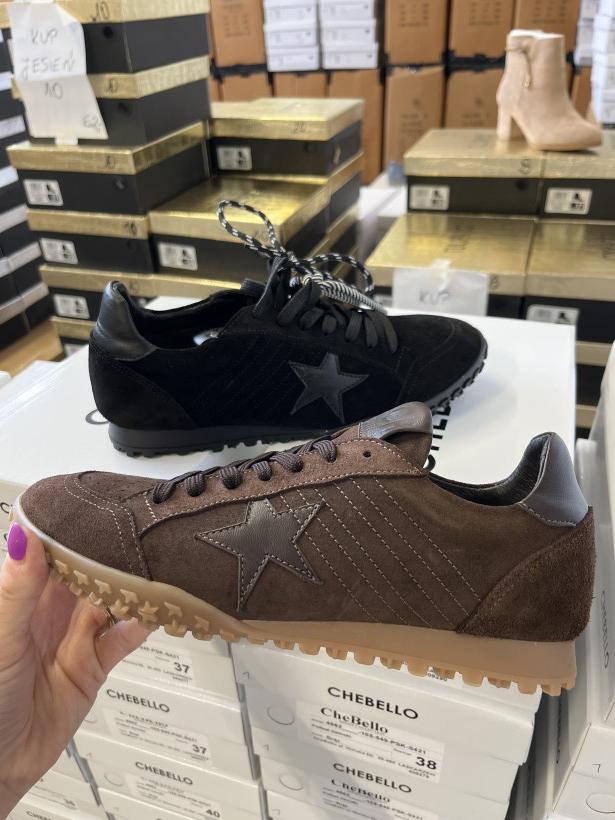 Bello 1 adidas szeroki  czarny i brązowy z gwiazdą CheBello 