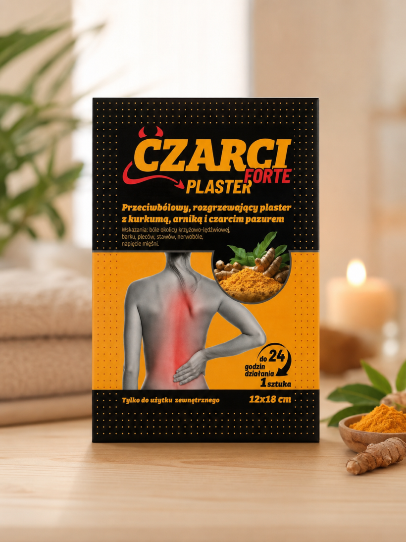 Czarci plaster Forte przeciwbólowy rozgrzewający 12 × 18 cm 1 szt.