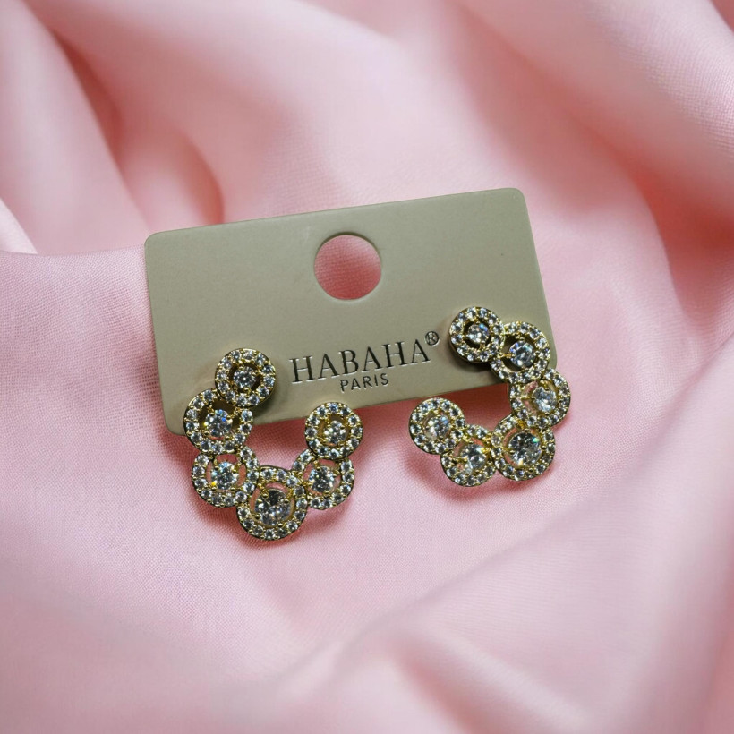 Boucles d’oreilles serti 