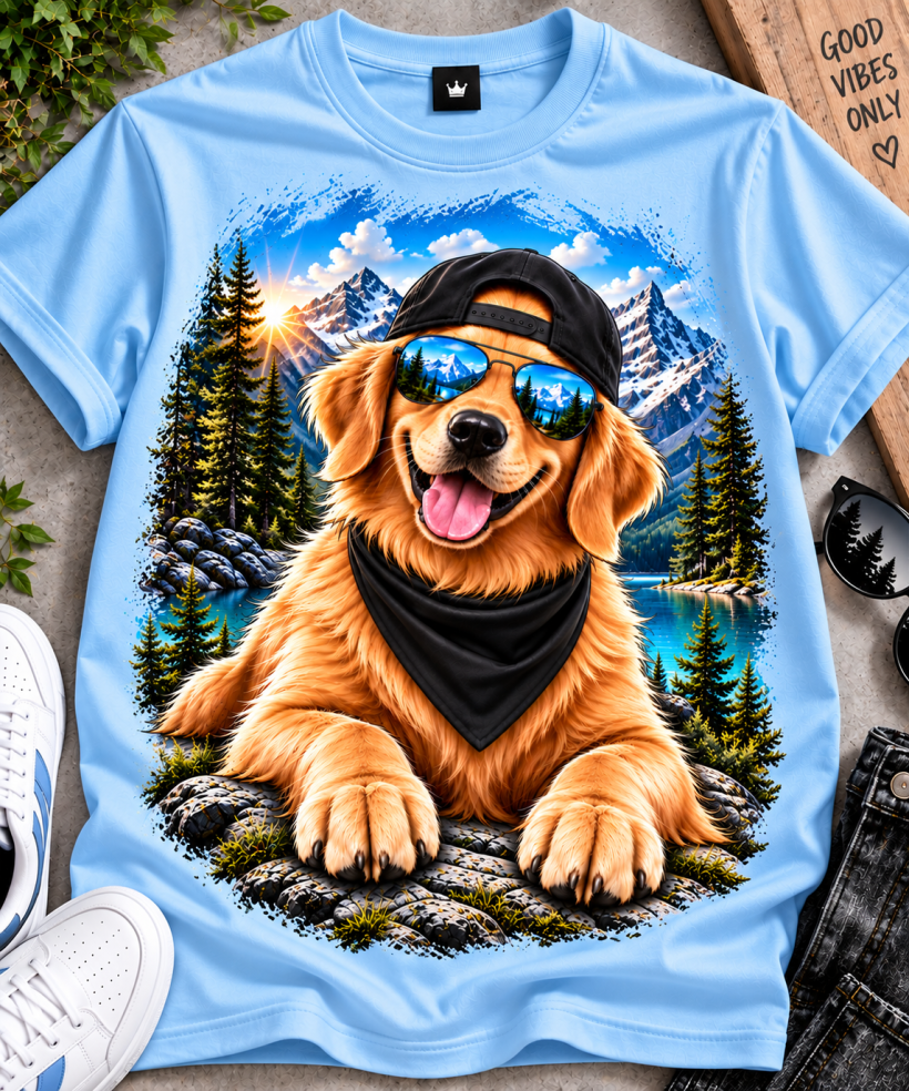ZA T-shirt BŁĘKIT - pies góry 
