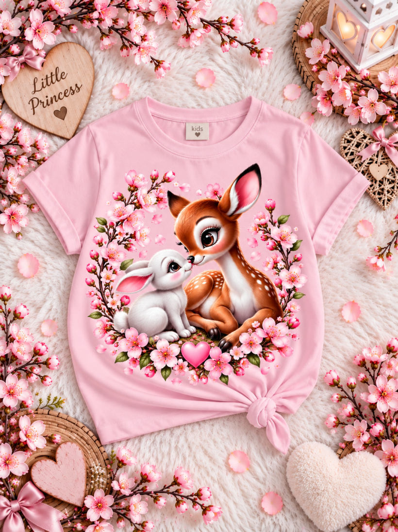 ZA T-shirt PUDER - Sarenka i zajączek 