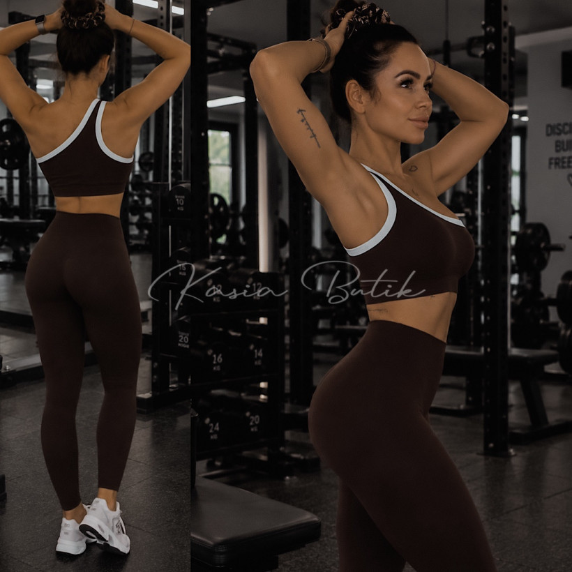 Komplet Sportowy GYM STAR - czekoladowy