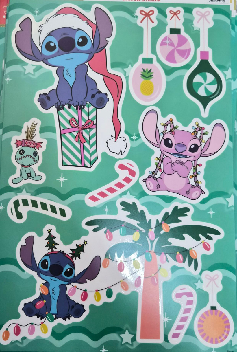 Świąteczne naklejki na okno Disney – Stitch