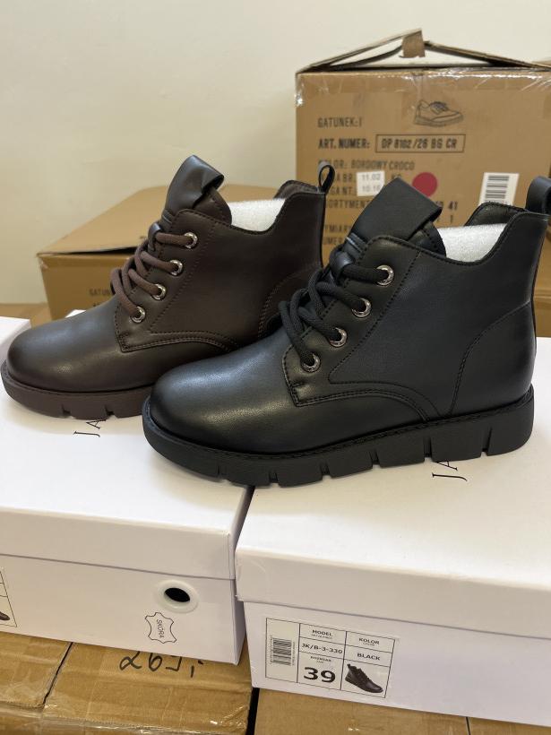 Jankowski 8 botek wiazany lico skóra naturalna JB-B-3-330