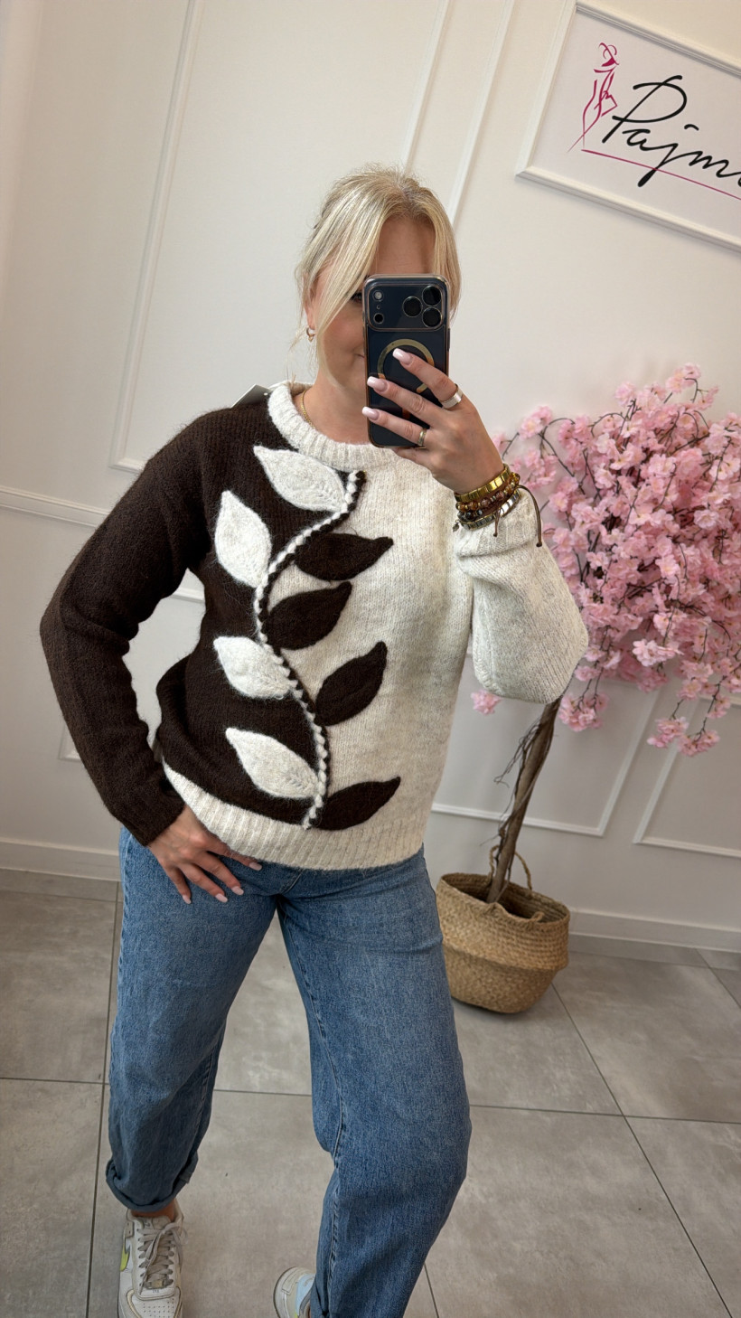 Sweter liście 15532