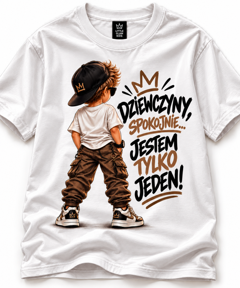 ZA T-shirt BIAŁY - dziewczyny spokojnie, jestem tylko jeden