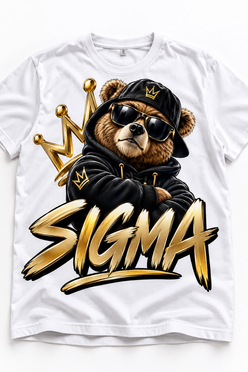 ZA T-shirt BIAŁY -  SIGMA miś