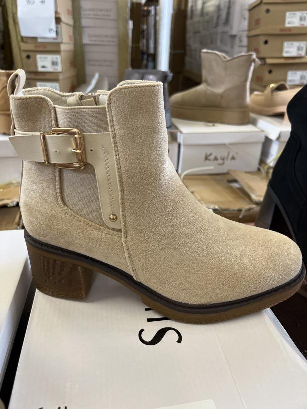 Wawa 52 botek na kauczuku beżowy zapięcie Super Me SP291 beige