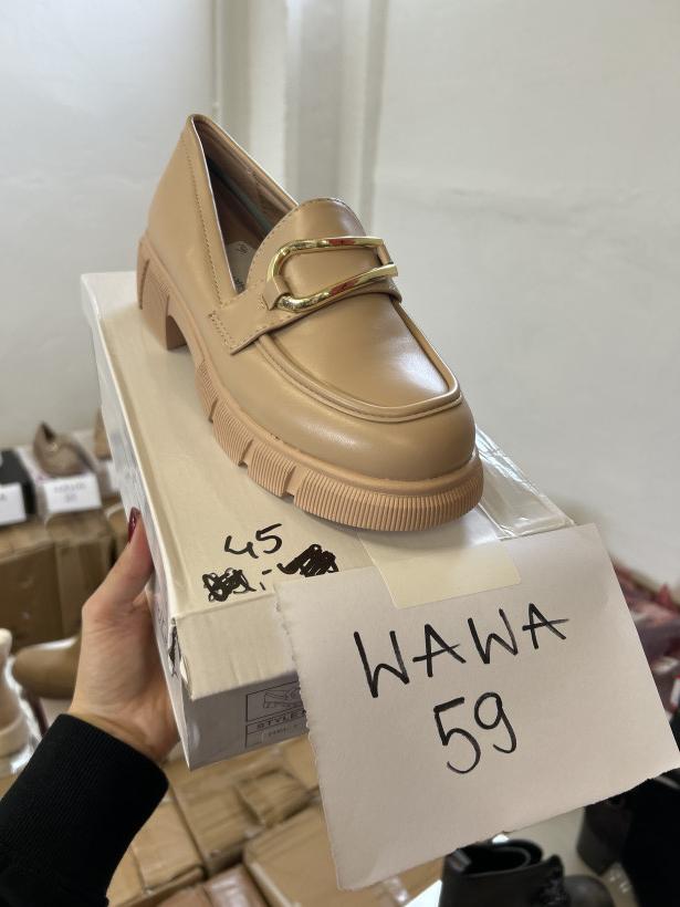 Wawa 59 worker morelowy mokasyn z ozdobą hxl-1 apricot