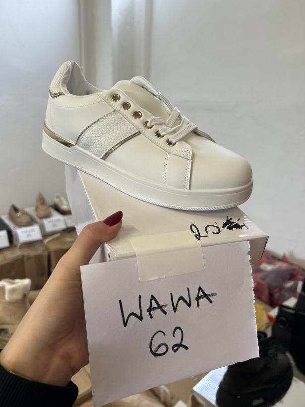 Wawa 62 trampek biały złote zdobienia yy127 white lt. gold
