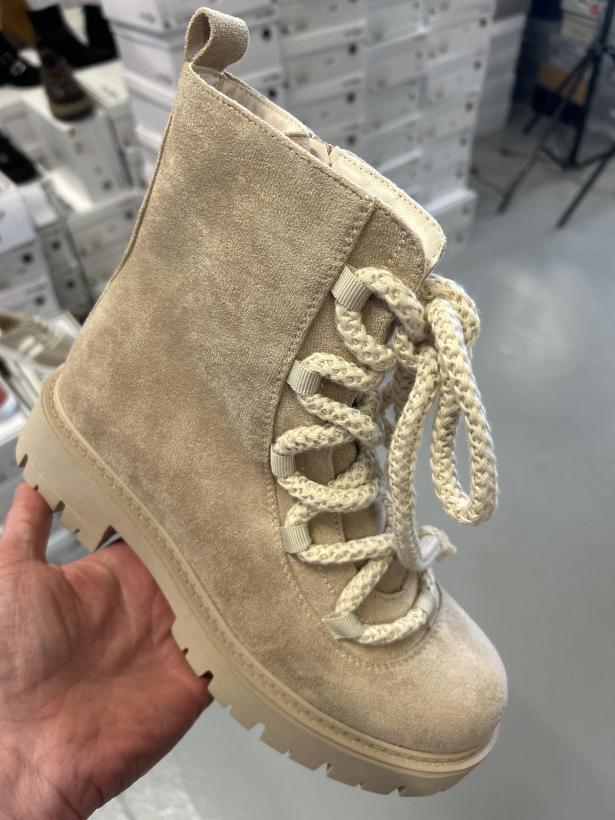SS 1- Seastar wiązany zamszowy kozaczek NS539P BEIGE
