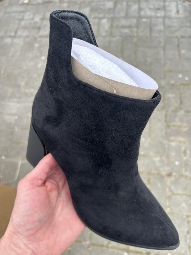 SS 17- Seastar czarny zamszowy traper na obcasie NS567P BLACK
