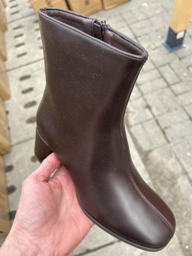 SIWEK 6- SIWIECKI czekoladowy botek na obcasie NS658P BROWN