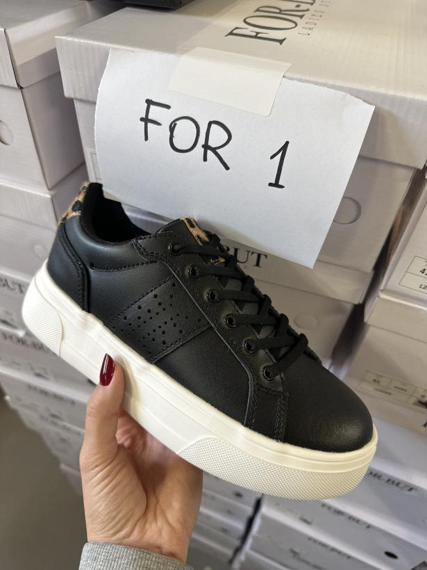 FOR 1 adidas czarny skóra z elementami panterki for-but 24ac729-w black